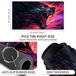 EDGFRTOIO Playmat 24" x 14" Game Mats Tabletop