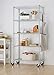 TRINITY EcoStorage Heavy Duty 5-Tier Adjustable Wire Shelving with Wheels and Storage Hooks for Kitchen Organization, Garage Storage, NSF Certified, 800 to 4000 Lb Capacity, 36
