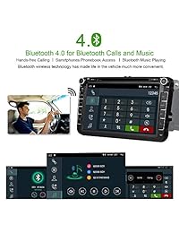 Android 8.1 Oreo Quad Core Double 2 Din Car Receptor de radio estéreo 8 pulgadas HD Pantalla táctil digital Reproductor de DVD para automóvil para Volkswagen Unidad principal con Bluetooth Navegación GPS CANbus SWC Mirrorlink