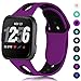 Maledan for Fitbit Versa Bands Women Men, Small, Fuchsia Black
