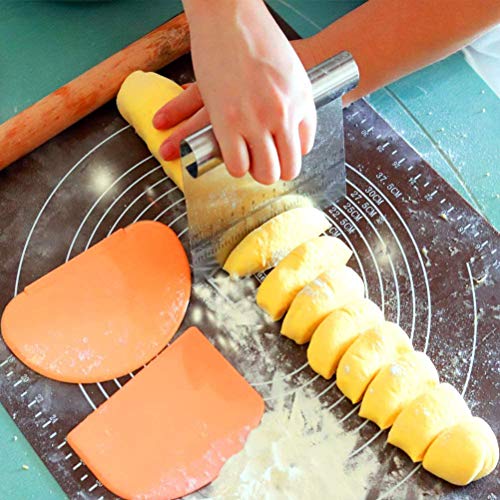 Yuciya Deegschraper, RVS gebak schraper Cutter met meetschaal Cake Pizza Cutter Gebak Brood Chopper Bakgereedschap - Afbeelding 8