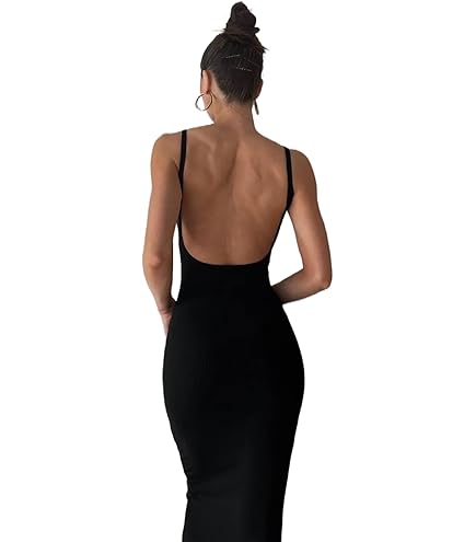 cut out back bodycon dress Meihuida Women Backless Maxi Sexy Open Spaghetti Strap Sleeveless Elegant Party Cocktail Summer Dress Black S : Clothing, Shoes & Jewelry abtuhar Baby Girl Dress,Baby 25mvl1 Size:US 10.5 neck short homecoming dress