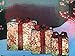 Lighted Burlap Floral Gift Boxes Presents Outdoor Christmas Decoration Set of 3