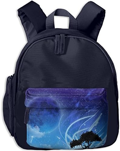 Kids Fantasy Maple Tree Moon Starry Shoulder Backpack Bookbag