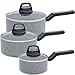 BLACK+DECKER 14 Piece Durable Titanium Nonstick Interior Cookware Set, Multi-Size, Granite