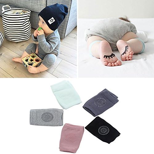 Unisex Baby Anti-slip Kneepads Toddler Knee Elbow Pads Safety Protect Socks, 5 Pcs