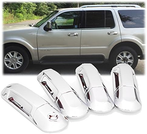 Triple Chrome Side Door Handle Cover Trims Fit for Ford Explorer Mountaineer 2002-2010
