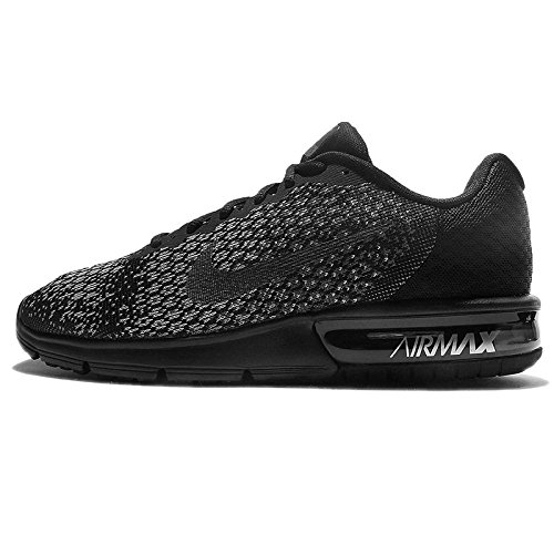 Nike Men's Air Max Sequent 2 Black/Mtlc Hematite Dark Grey Running Shoe 8.5 Men US