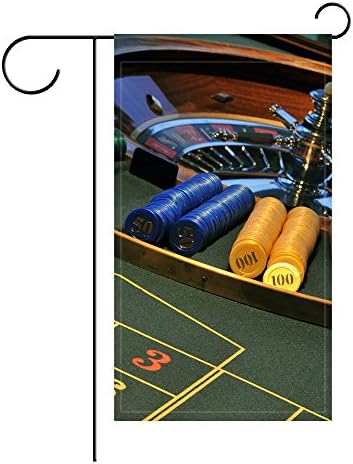 YourPink Garden Flag Casino Roulette Gambling Chips 12x18 inches(Without Flagpole)