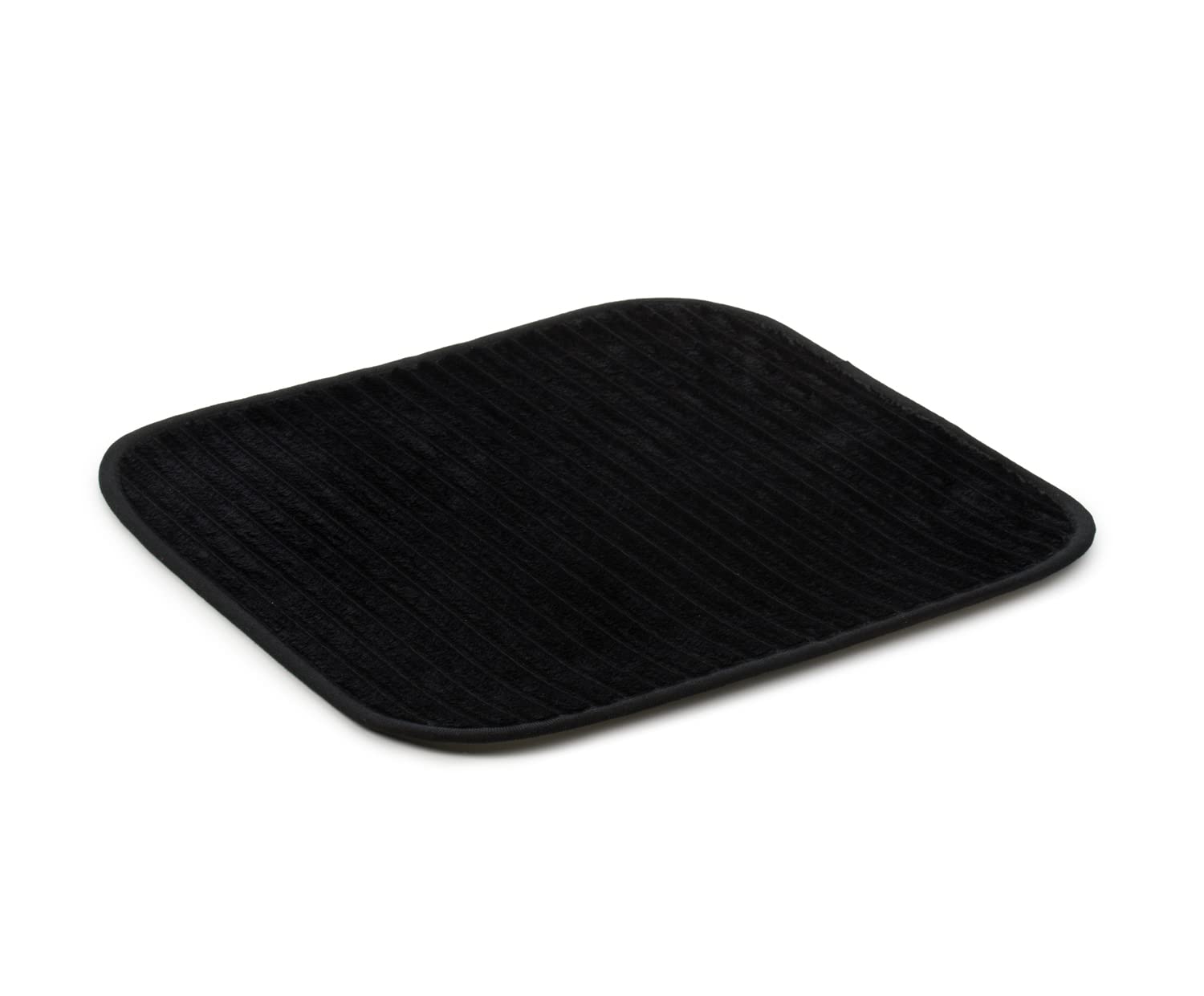 Gözze - Non-Slip Soft Bath Mat, 100% Polyester, 50 x 45 cm - Black