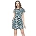 FCLM Women's Short Sleeve Slim Casual Party Dresses Plus Size Belt Above Knee ED46