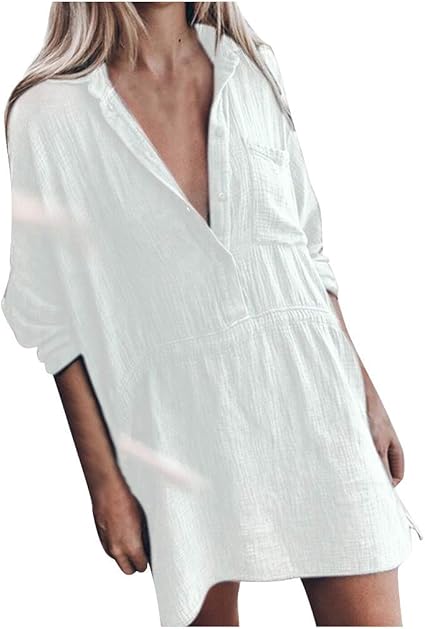 white linen dress amazon