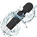 Lamantt Rechargeable Personal Wand Massager,Cordless Personal Massager Handheld with 20 Patterns & 8 Speeds Waterproof and USB Wand Massage, Recovering Back Neck Legs (Black-1)