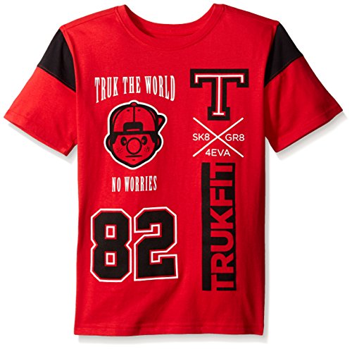 TRUKFIT Big Boys' Truk The World Tee, True Red, Large