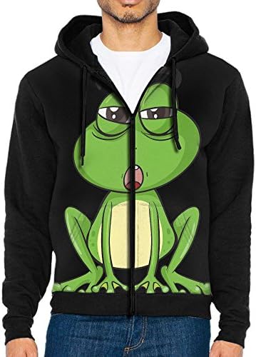 Cute Funny Unicorn Frog Zipper Hoodies Jacket Men's Sweatshirt Pullover