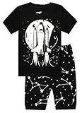 Kids Pajamas Hop Airplane Boys Cotton Pajamas Children 2 Piece Sleepwear Toddler Pyjamas (Black,6T)