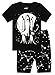 Kids Pajamas Hop Airplane Boys Cotton Pajamas Children 2 Piece Sleepwear Toddler Pyjamas (Black,6T)
