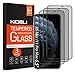 KIDELI Privacy Screen Protector Compatible with iPhone 11 Pro Max/iPhone XS Max 6.5 Inch 3 Pack Full Coverage Anti-Spy Tempered Glass Film Anti-Scratch Case Friendly