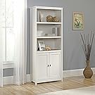 Sauder 417593 Cottage Road Library with Doors, Soft White Finish