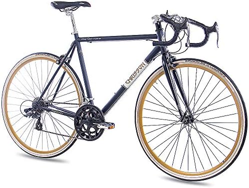 CHRISSON '28 inch road bike urban Bicycle VINTAGE ROAD 1.0 with 14G Shimano Retro Look, Matte Black