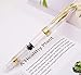 Asvine Yongsheng Clear Classical Fountain Pen Fine Nib Arrow Clip, Piston Filling System, Gold Trim, Set of 4 Pieces in transparent Color