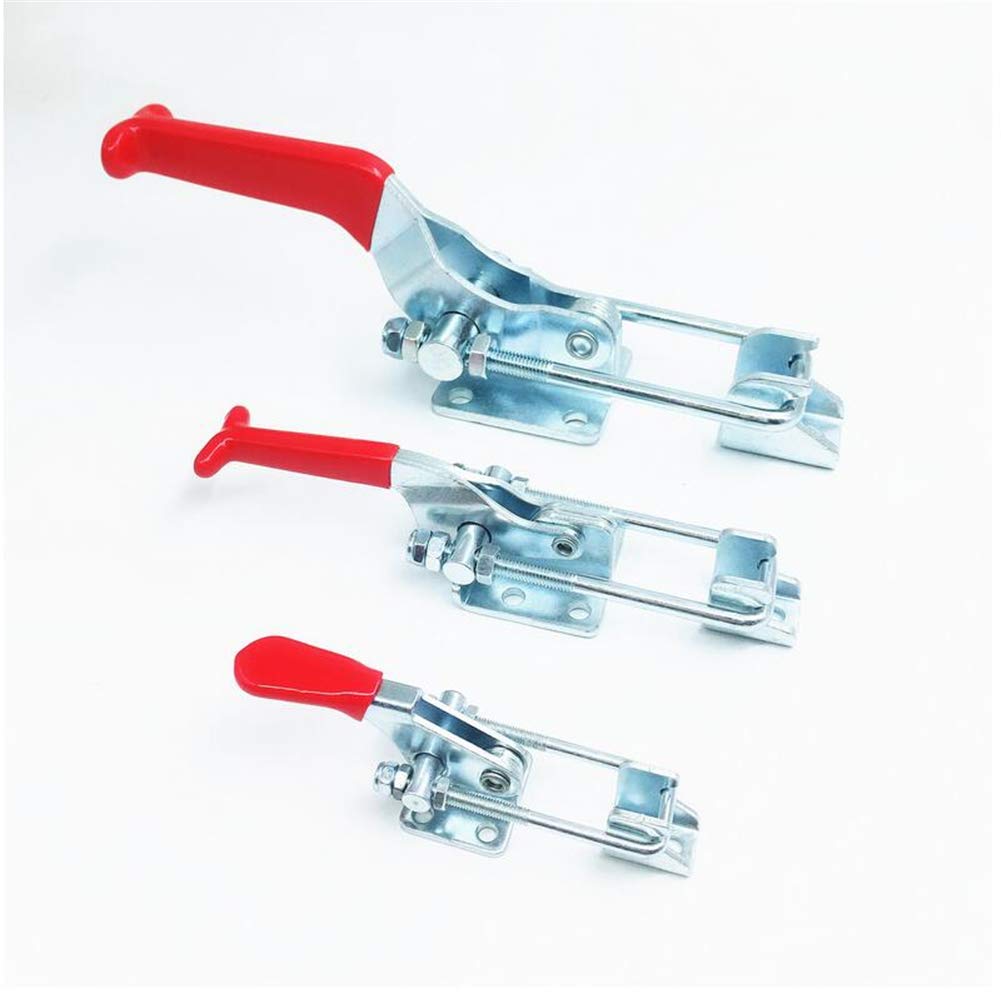 Chiloskit 2pcs Heavy Duty Adjustable Latch U Bolt Self-Lock Toggle Clamp Capacity 320kg(Medium)