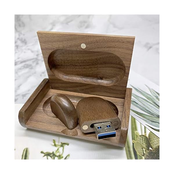 USB-Stick, 32 GB, aus Holz, oval, mit Geschenkbox, USB3.0, JBOS Holz, 32 GB, Gig-Stick Thumb Drive Jump Drive für… – Bild 3