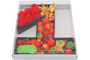 KAFUCIZE 12.5inch Fillable Paper Mache Number Letter Cardboard Cutouts Charcuterie Board Food Sweet Cupcake Tray Party Decorative Box (Number 1, Black)