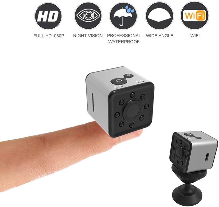 SQ13 Mini camera cam wifi SQ13 rcamara espia 1080P HD Waterproof camera espion With Ferromagnetic micro camera (Gray)