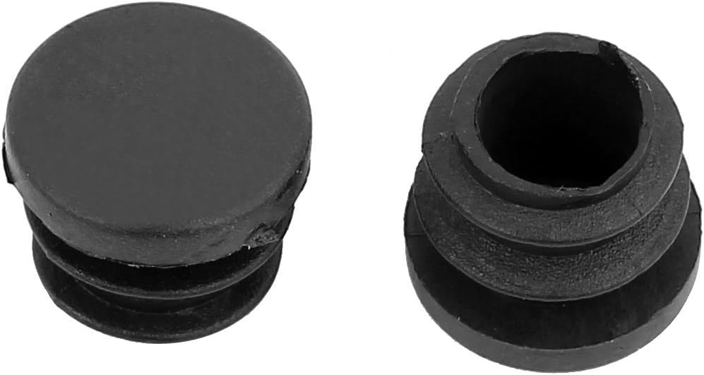 Sourcingmap Round Chair Leg Pipe Tube Insert Blanking Cover Black 15mm Dia Cap 30pcs, 16 x 13.5mm / 0.63" x 0.53" (D*H) - Image 3
