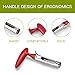 BARIHO SHC015, New Premium Corer, Stainless Steel Apple or Pear Core Remover Tool for Home and Kitchen with Sharp Serrated Blade, 7, Red