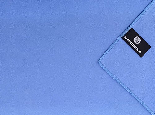 image for MATEDSOUS Blue Color Large Microfiber Towel for Travel, Gym, Workout, 
