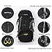 ONEPACK 50L(45+5) Hiking Backpack Waterproof Backpacking Bag Outdoor Sport Daypack for Climbing Mountaineering Camping Fishing Travel Cycling Skiing with Rain Cover (Black)