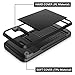 Vofolen Case for Galaxy S7 Case Wallet Slidable Card Holder Slot ID Pocket Protective Hard Shell Shock Absorbing TPU Tough Rubber Bumper Armor Scratch-Proof Case Cover for Samsung Galaxy S7 Black