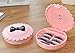 Adecco LLC Cute Three Tier False Eyelash Travel Storage Carry Case Box (Pink) (2 Pack)