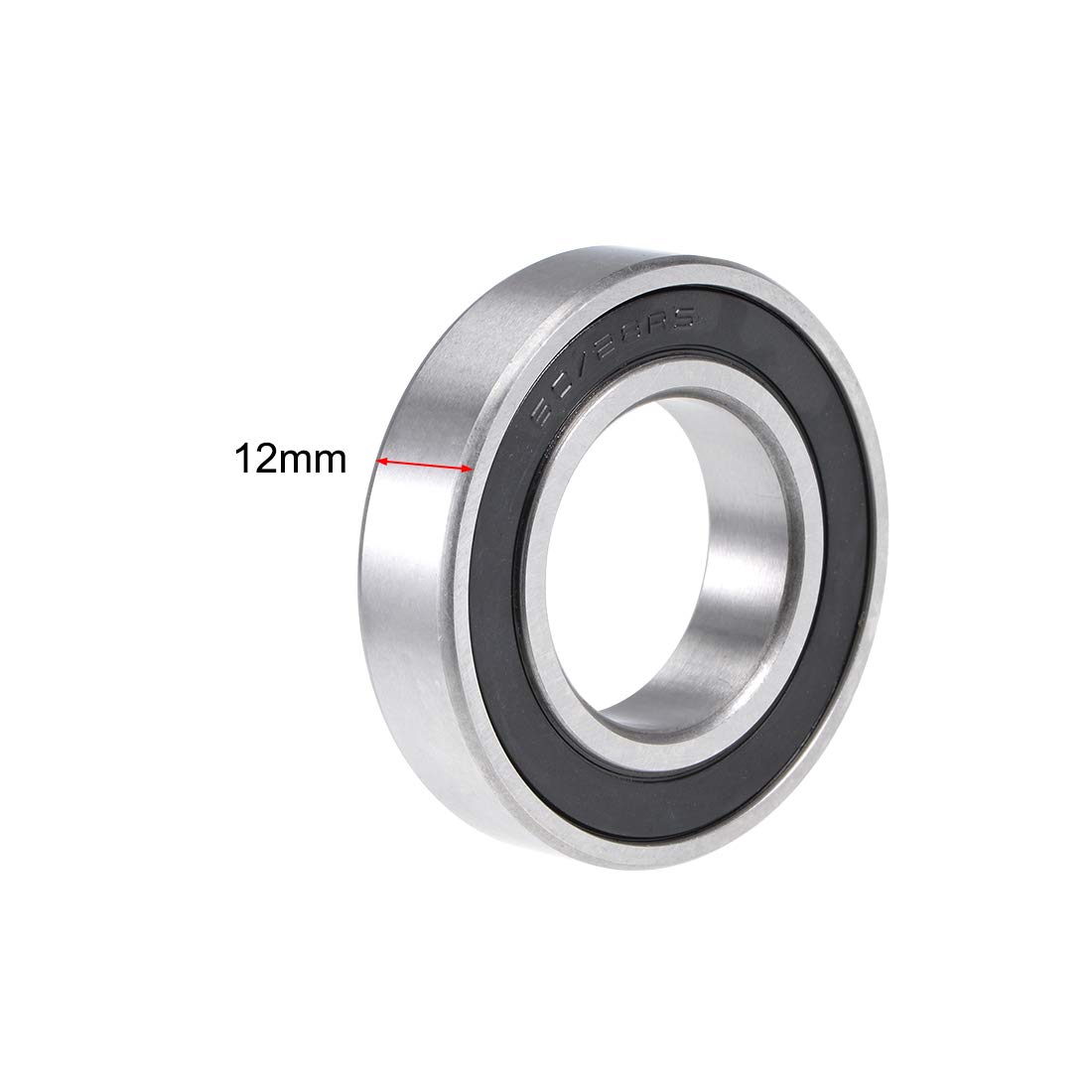 sourcing map 60/28-2RS Deep Groove Ball Bearing 28x52x12mm Double Sealed Chrome Steel Bearings 2pcs, 28mmx52mmx12mm - Image 4