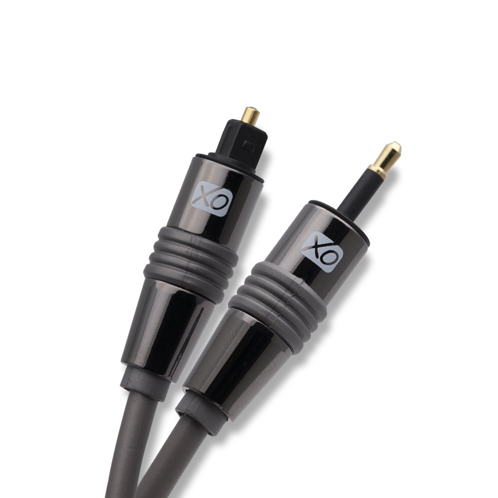 XO Premium Install Series Mini TOSLINK to Optical Digital S/PDIF Audio Cable Lead AV - 10m - Compatible with PS4/3, Xbox One, Wii, Sky Q, Sky HD, HD TVs, DVD, AV Amp, Home Cinema Systems, MP3 players