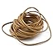 Fyess 6.5 Yards 4 mm Genuine Leather Strip Braiding String Light Brown