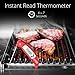 Best Instant Read Kitchen Thermometer - Digital Meat Thermometer Compact Accurate - Flexible Probe - Essential for All Food Meat BBQ Dairy Water Candy - Proven Cooking Thermometer - indoor outdoor use