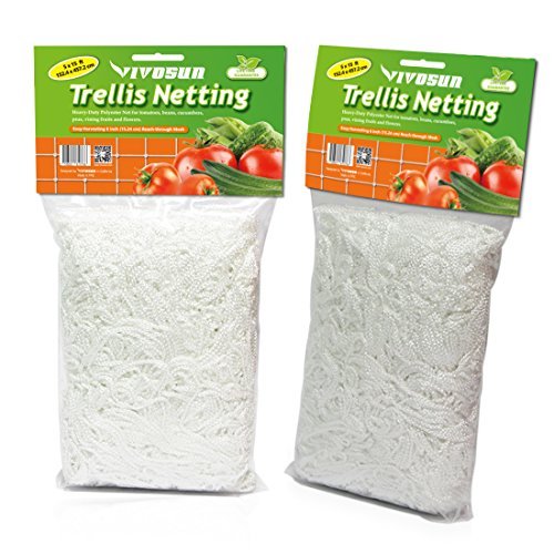 VIVOSUN Heavy-duty Polyester Plant Trellis Netting 5 x 15ft 2 Pack