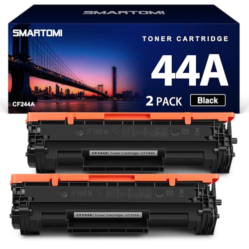 SMARTOMI CF244A 44A Compatible Toner Cartridges for HP, 44A CF244A Toner Cartridge for HP Laserjet Pro M15a M15w, MFP M28a M28w Printer (2 Black)