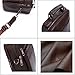 Langzu Mens Genuine Leather Crossbody Single-Shoulder Briefcase Messenger Handbag (black)