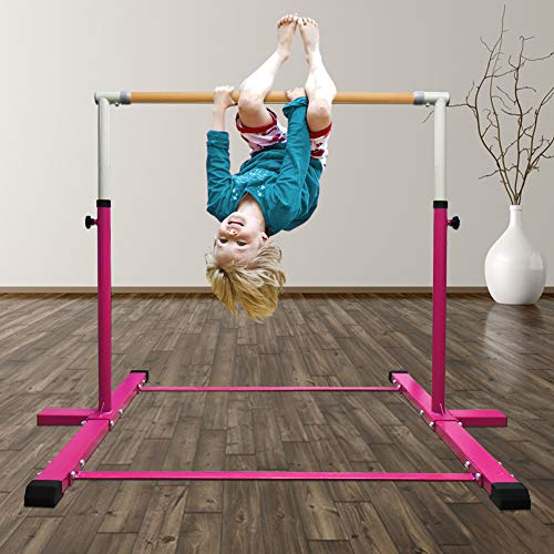 BYBAG Gymnastics Kip Bar,Horizontal Bar for Kids Girls,No Wobble Gymnastic Equipment for Home