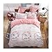 KFZ Unicorn Bedding Twin Duvet Cover Set, 3 Piece Bed Sheets with One Duvet Cover (No Comforter Insert), 2 Pillow Covers, Breathable Princess Unicorn Birthday Gifts for Women