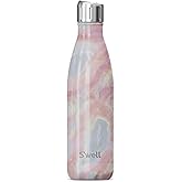 S'well Stainless Steel Water Bottle with Sports, 17oz, Geode Rose, Triple Layered Vacuum Insulated Containers Keeps Drinks Cold for 36 Hours and Hot for 10, BPA Free, Perfect for On the Go