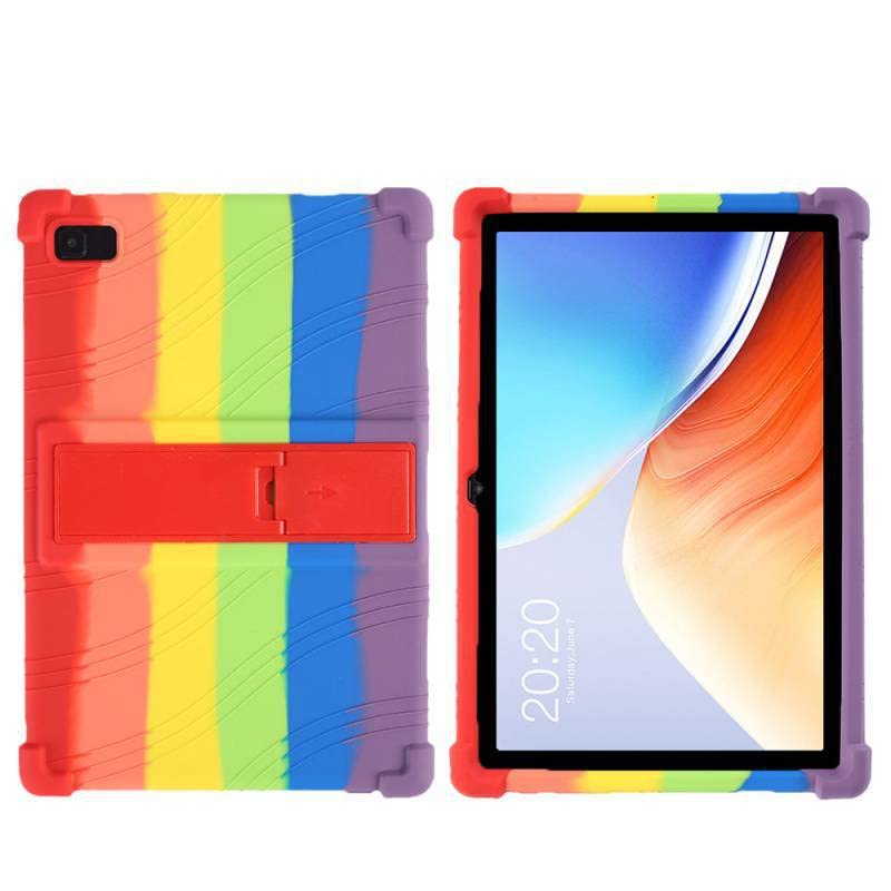 INSOLKIDON Compatible with Case for TECLAST M40S 10.1 inch tablet, Full Coverage Ultra Slim Silicone Protective Cover With Holder - Light, Scratch-Resistant (Colour)