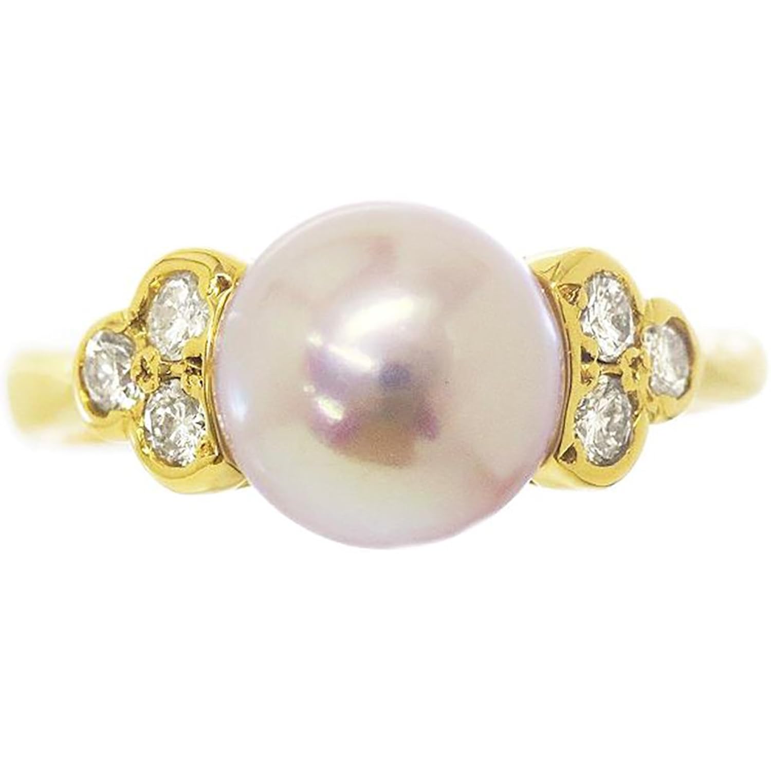 高速配送 アコヤ真珠 8 2mm ダイヤ 0 22ct K18 リング 10号 18金イエローゴールド パール ダイア 指輪 中古 B0794yc55n Hermescolleges Ca