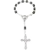 Hematite One Decade Rosary Square Beads