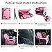 Petbobi Small Dog car seat, Grey Dog Car Booster Seat for Small Medium Dogs 5 - 15 lbs, Sturdy PVC Pole Frame, Breathable Mesh, Foldable Front Seat Safety Dog Car Seat