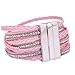 Susenstone Women Bohemian Bracelet Woven Braided Handmade Wrap (Pink)